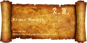 Kranz Margit névjegykártya
